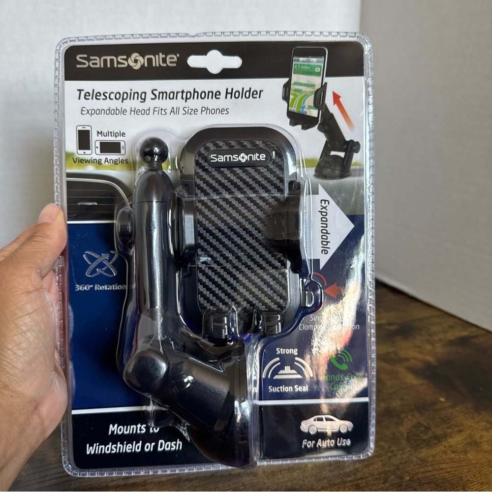 Auto Car Telescoping Smartphone Holder Samsonite Expandable New Sealed